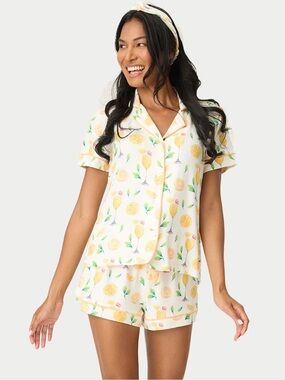 PJ Salvage Mimosa Me Drink 3-Piece Knit Pajama Set